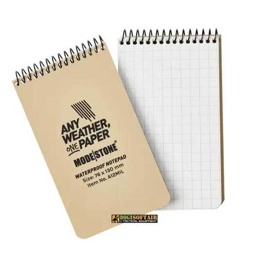 Modestone Millitary Model Notepad Tan 76x130 grid pages A12MIL