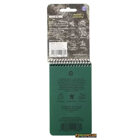 Modestone Millitary Model Notepad Green 76x130 pagine a