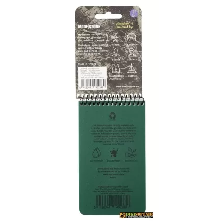 Modestone Millitary Model Notepad Green 76x130 pagine a
