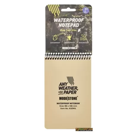 Modestone Millitary Model Notepad Tan 96x148 pagine a quadretti