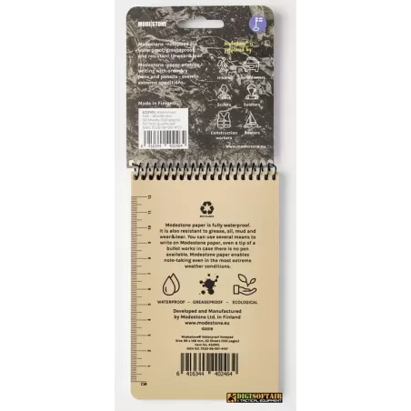 Modestone Millitary Model Notepad Tan 96x148 pagine a quadretti