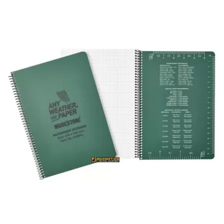 Modestone Millitary Model Notepad Green 148x210 squared pages