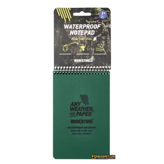 Modestone Millitary Model Notepad Green 96x148 100 squared
