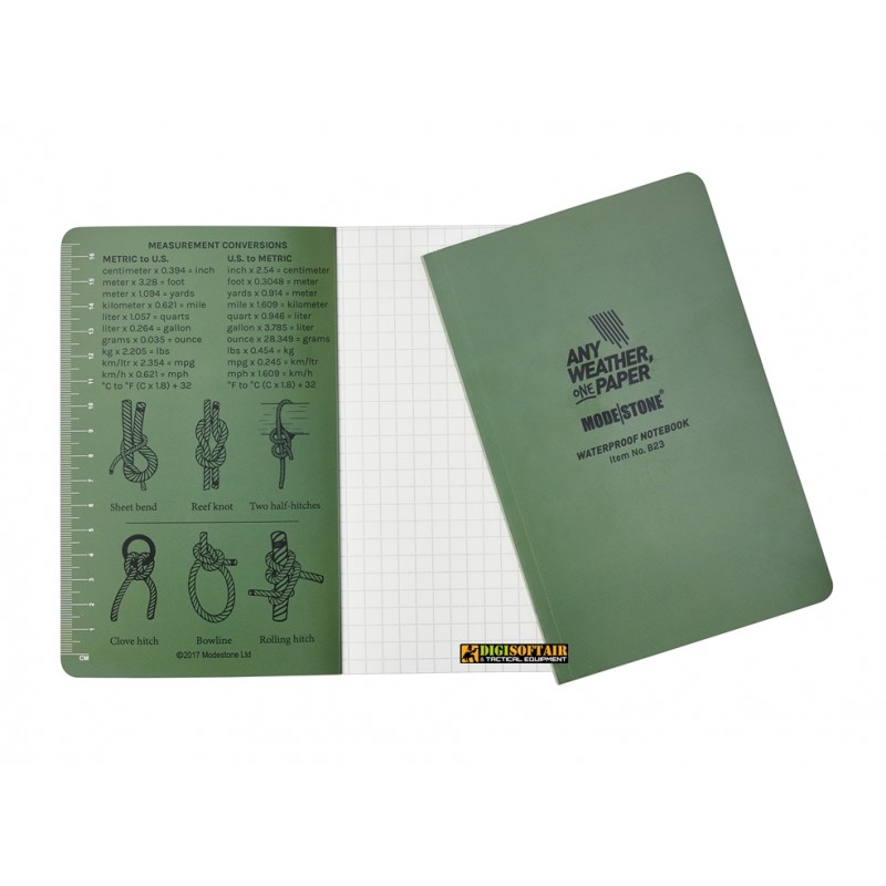 Modestone Field Book Verde 118x183 128 pagine a quadretti B23