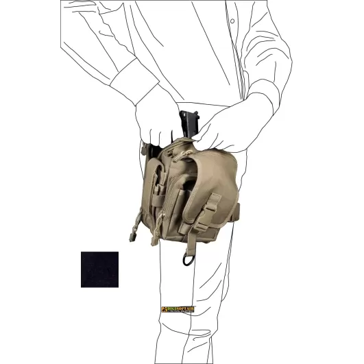 2B35 vega holster Multi-pocket bag in Black nylon