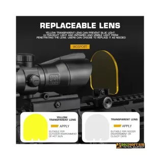 Flip-up QD Scope Lens / Sight Shield Protector - TAN WOSP67-TAN 2