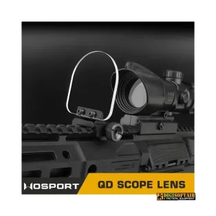 Flip-up QD Scope Lens / Sight Shield Protector - Black WOSP67-BK 2