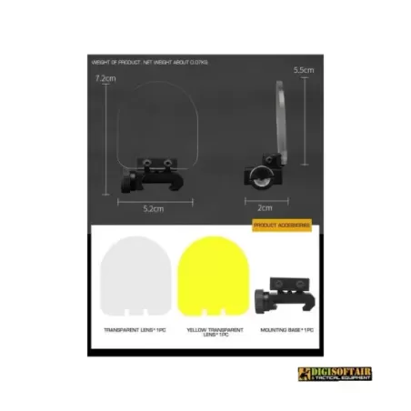 Flip-up QD Scope Lens / Sight Shield Protector Wosport Black