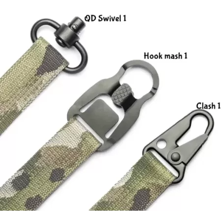 Cinghia Black Folium Utopia Ranger Green con Hook mash 1 +