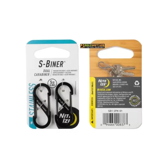 Nite Ize S-Biner 1 2pz black SB1-2PK-01