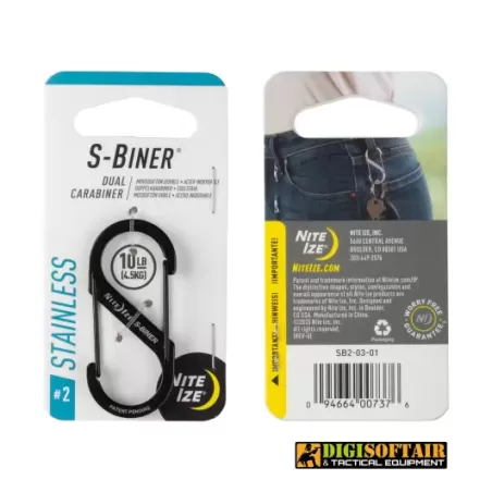 Nite Ize S-Biner Marine SlideLock 2 black SB2-03