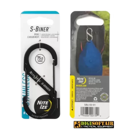 Nite ize S-biner 4, stainless steel Black SB4-03 Nite ize S-biner 4, stainless steel Black SB4-03