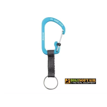 Nite ize Slidelock keyring 3 aluminum Blu CSLAW3-03