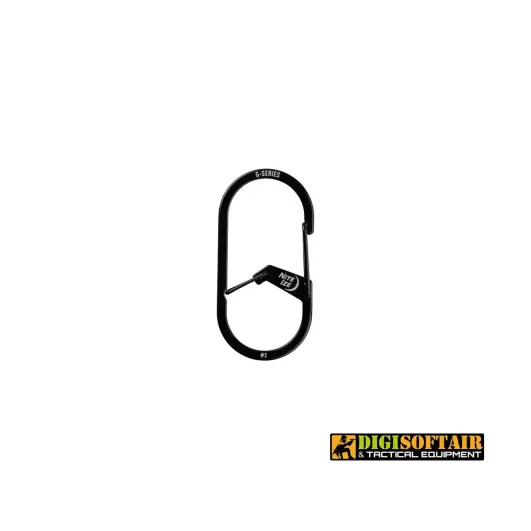 Nite Ize G-Series Dual Chamber Carabiner 3 SS Black, GS3-01-R6