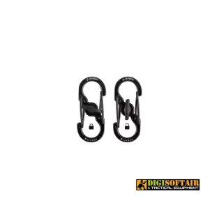 Nite Ize S-Biner MicroLock 2-pack, SS Black, LSBM-01-2R3 2