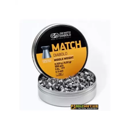 Piombini Jsb Diabolo Match Middle Yellow 500pz 4.5mm 0,52g