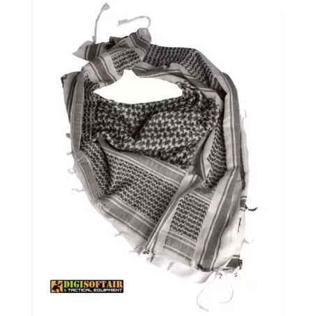 WHITE BLACK SHEMAGH SCARF 12613000 WHITE BLACK SHEMAGH SCARF 12613000