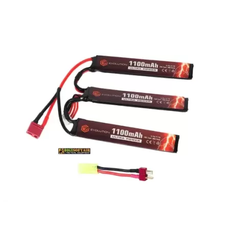 Evolution Li-Po Ultra Power 11.1V 1100mAh 20C - 40C 3 x mm Evolution Li-Po Ultra Power 11.1V 1100mAh 20C - 40C 3 x mm