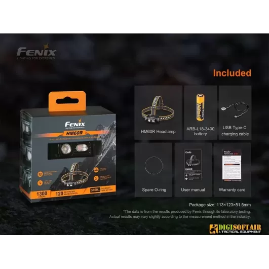 Fenix HM60R Rechargeable Headlamp 1300 lumens