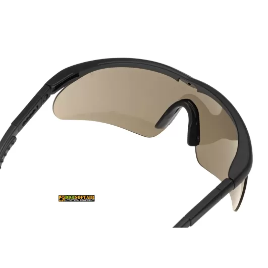 Occhiali Swiss Eye Raptor neri, set con 3 lenti