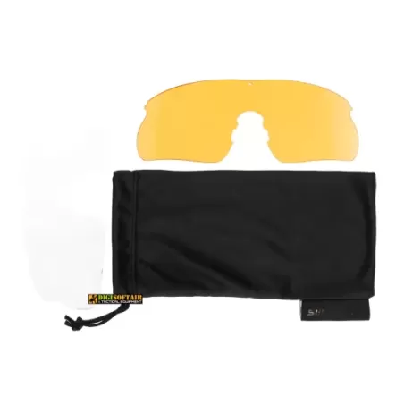 Occhiali Swiss Eye Raptor neri, set con 3 lenti