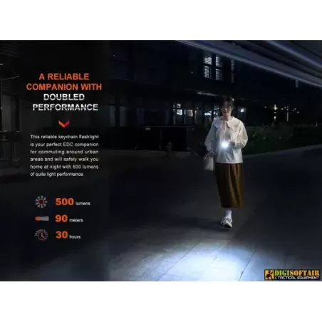 Fenix E03R V2 Torcia portachiavi da 500 lumen