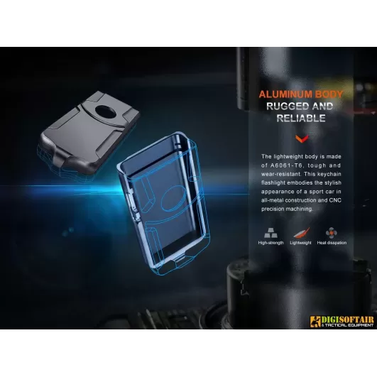 Fenix E03R V2 Torcia portachiavi da 500 lumen