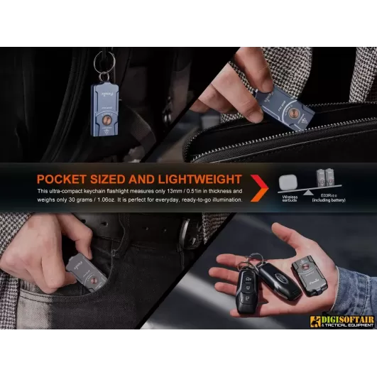 Fenix E03R V2 Torcia portachiavi da 500 lumen