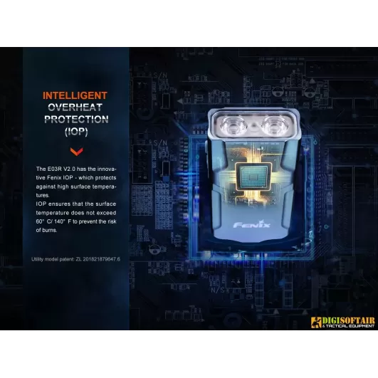 Fenix E03R V2 Torcia portachiavi da 500 lumen