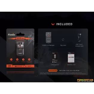 Fenix E03R V2 Torcia portachiavi da 500 lumen 2