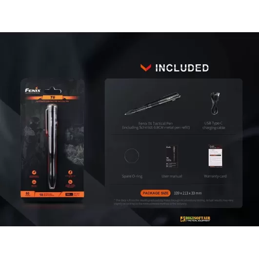 Tactical Pen Fenix T6, Black colour