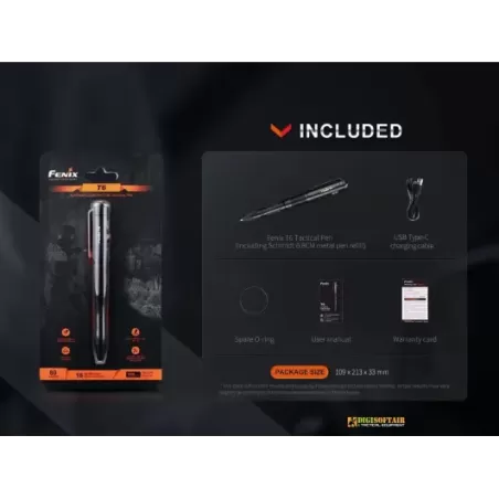 Penna Tattica Fenix T6, colore Nero