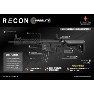 Evolution Recon MK18 Mod 1 10.8 Carbontech Nero EC47AR 2