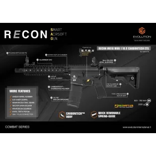 Evolution Recon MK18 Mod 1 10.8 Carbontech black EC18AR-ETS 2