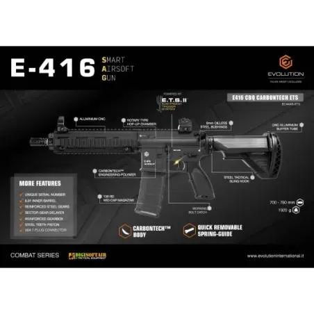 Evolution E-416 ETS Carbontech con centralina programmabile