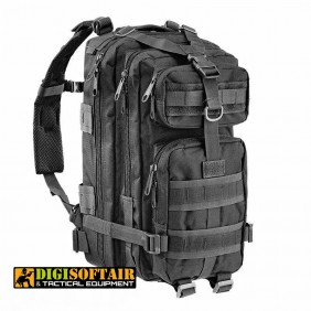 Openland Black Tactical Backpack in 600D Nylon 30l