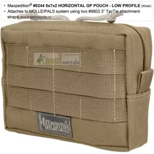 5x7x2 HORIZONTAL GP Pouch KHAKI Maxpedition 2