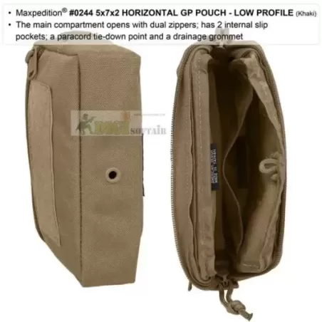 5x7x2 HORIZONTAL GP Pouch KHAKI Maxpedition