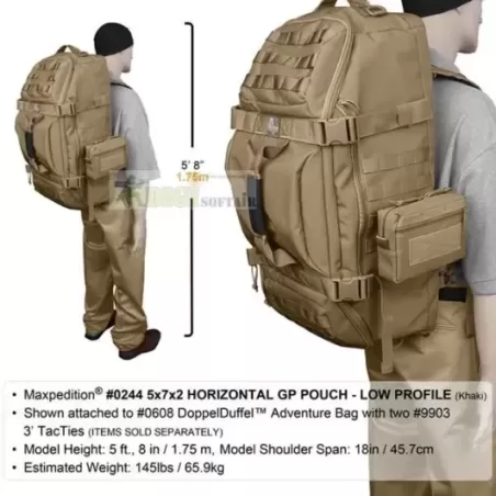 5x7x2 HORIZONTAL GP Pouch KHAKI Maxpedition