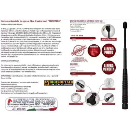 Tactic 580 Bastone telescopico sintentico