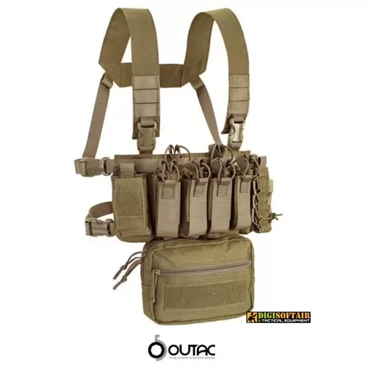 Combo Mini Chest Rig 900D Coyote Tan Defcon 5, Outac Line