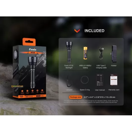 Fenix HT32 Hunting Outdoor Flashlight 2500 lumens
