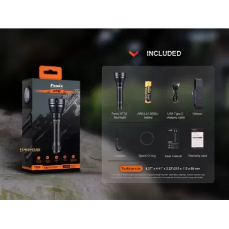 Fenix HT32 Torcia per Caccia e Outdoor 2500 lumens