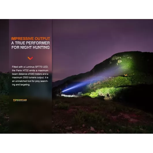 Fenix HT32 Hunting Outdoor Flashlight 2500 lumens