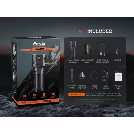 Fenix Flashlight LR60R 21000 lumen