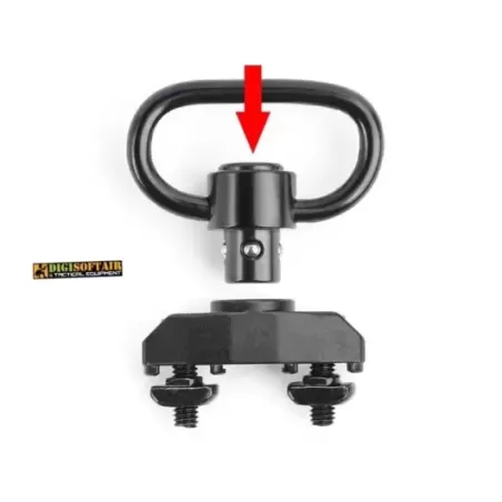 METAL QD strap hook with BLACK KEYMOD/M-LOK attachment