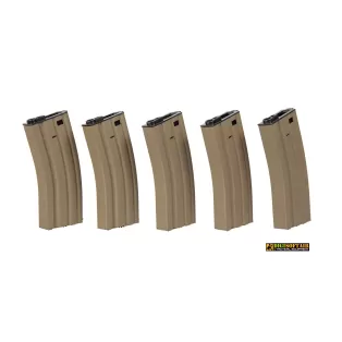 Specna Arms Set 5 caricatori M4 Tan da 300bb SPE-05-025487