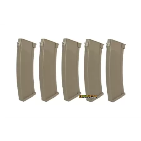 Specna Arms Set di 5 Caricatori serie AK da 430bb Tan