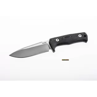 Lionsteel Fixed blade tactical knife - Black Micarta, Satin blade finish T5 MI