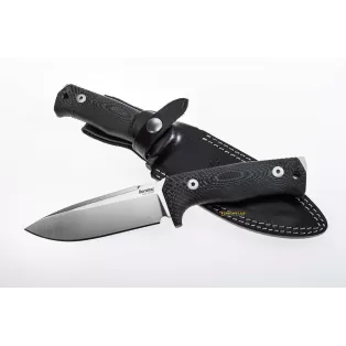 Lionsteel Fixed blade tactical knife - Black Micarta, Satin blade finish T5 MI 2